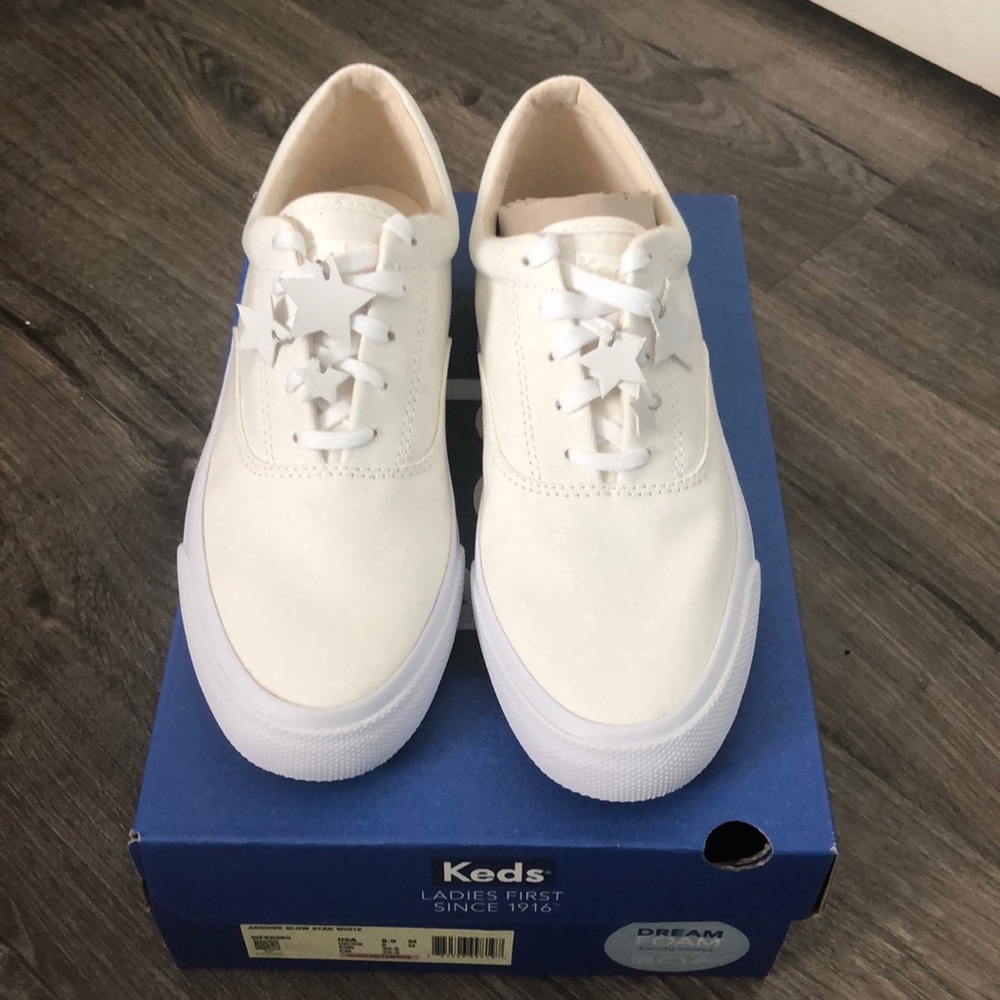 Glow star white keds